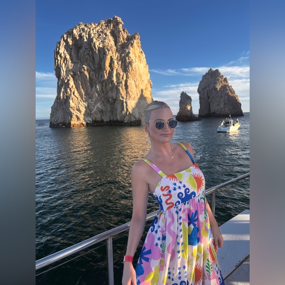 Colorful sundress from paper heart size small maxi - Picture 4 of 4